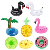 9 Pack Inflatable Drink Holder Unicorn Float,Fruit Flamingo Plam Duck - £21.44 GBP