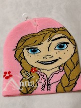 Disney Frozen Anna Knit Beanie Hat Toddler Size 2 Pink New - $7.80
