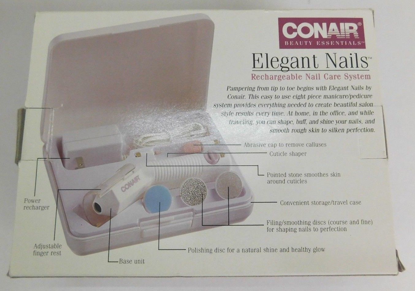 NEW Elegant Nails, Reachargeable nail Care System Conair Beauty