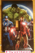 Captain America Iron Man Hulk Comic Hero Light Switch Outlet Cover Plate decor