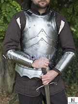 Larp Steel Cuirass Balthasar Front & Back Chestplate Armor with Braces 