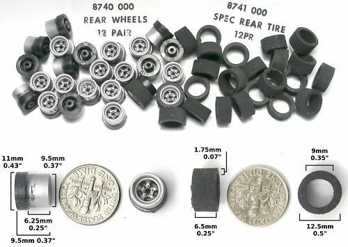 slot car wheels and tires