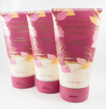 (3) Bath & Body Works Pinkberry Clouds Creamy Body Scrub Shea Vitamin E 8oz New - $45.54