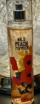 Bath &amp; Body Works Wild Peach Poppies Shimmer Mist 8 oz New Retired - $46.98