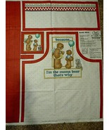 Daisy Kingdom Vintage Apron Fabric Panel Because I&#39;m the Mama Bear  NOS - $9.89