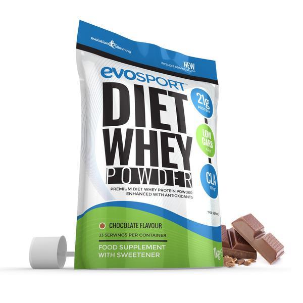 EvoSport Diet Whey Protein with CLA, Acai Berry & Green Tea 1kg Chocolate