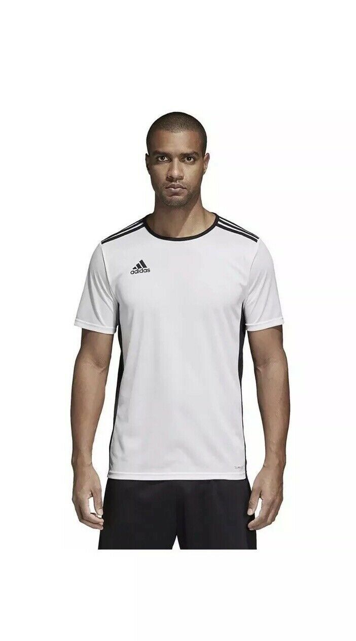 adidas Men's Entrada 18 Soccer Jersey Black/ White Size Medium - Men's