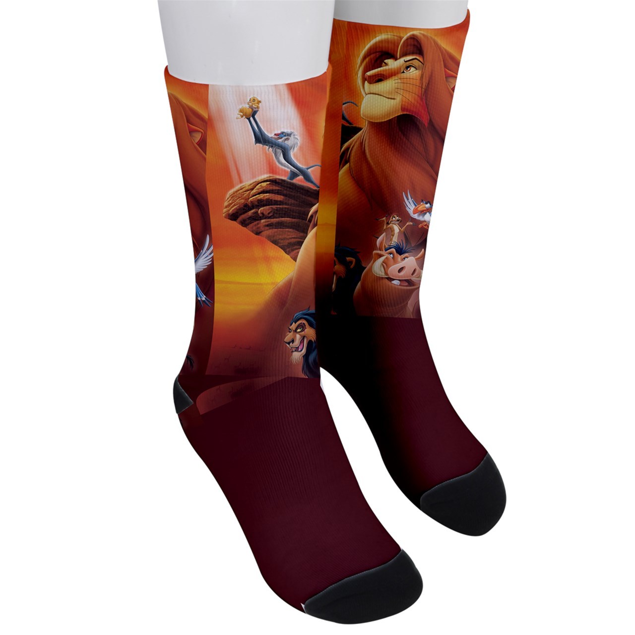 Men`s crew socks lion king simba mufasa rafiki Socks