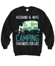 Husband and Wife Camping Partners, black Sweatshirt. Model 6400014  - $39.99