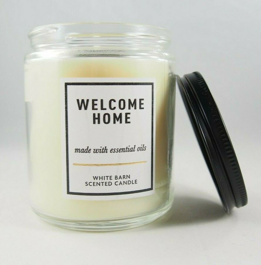 (1) Bath & Body Works White Barn Welcome Home Single Wick Scented Candle 7oz New