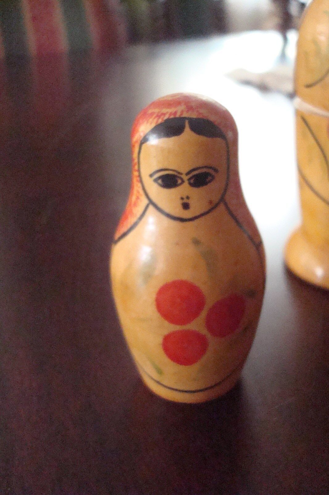 Russian nesting dolls 1969 3 pieces, principal doll is 6 1/2