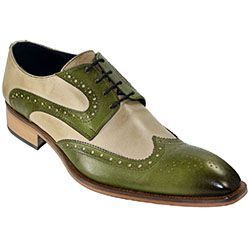 New Handmade Leather green and beige classic shoes, men shoes in unique design