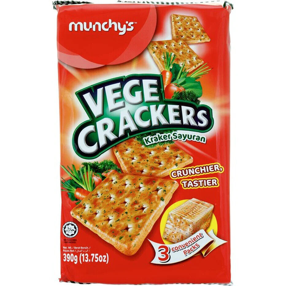 Munchy's Biscuits Delicious Vege Crackers 390g (1 Packs)