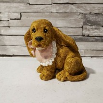 Adorable cute Resin Puppy Dog Figurine Cocker Spaniel Retriever Floppy Ears - $6.99