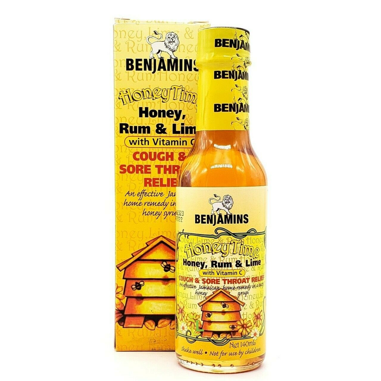 Benjamins HoneyTime Honey, Rum & Lime Cough and Sore Throat Syrup 140ml