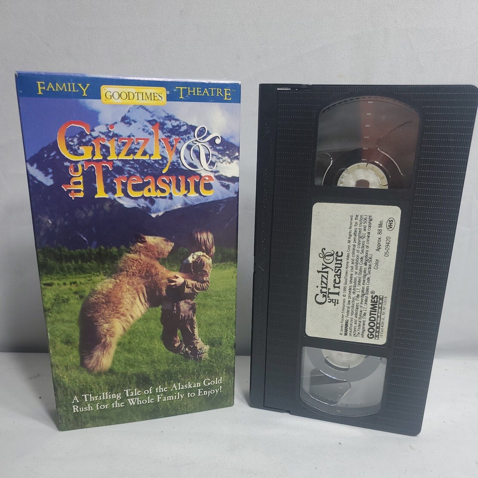 Vintage VHS Grizzly & The Treasure GOODTIMES Alaska VHS