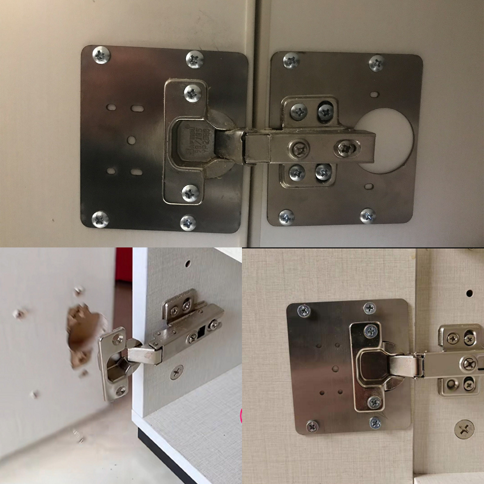  Cupboard Door Hinge Repair Kit Cabinet Hinge Repair Side Panels Mount Kitchen Door Hinge Repair 
