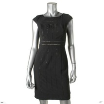 NWT Adrianna Papell Women&#39;s Petite Cocktail Dress 10 Black 013226482 - $49.49