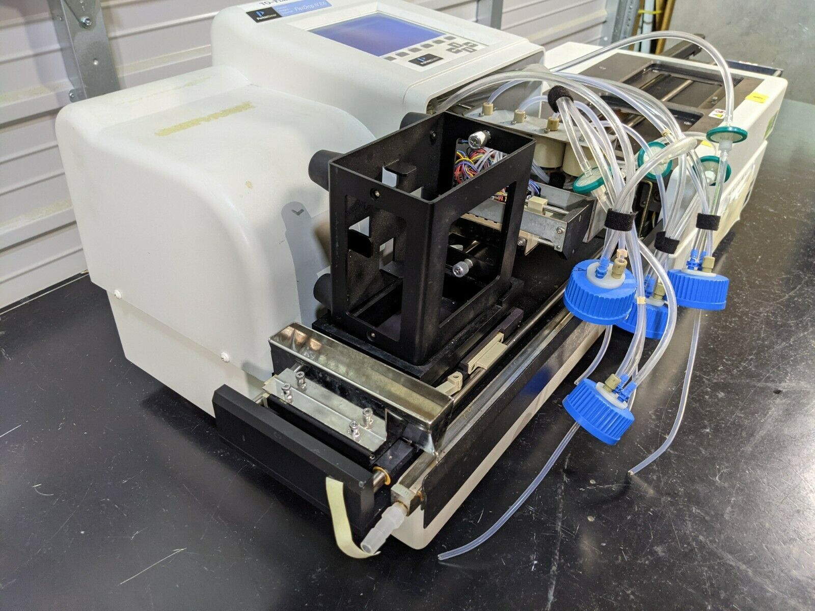 Perkin Elmer FlexDrop IV EX AFSLV40 Reagent Dispenser with Microplate