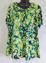 ND New Directions Womans Size 3X Runs Small Polyester Spandex Greens Gat... - $19.79