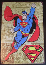 Superman Fly away Comics Wall Metal Sign plate Home decor 11.75" x 7.8"