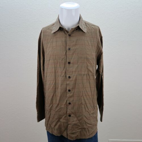 Orvis Charles F Orvis Signature Collection Brown Silk Wool Check Shirt ...