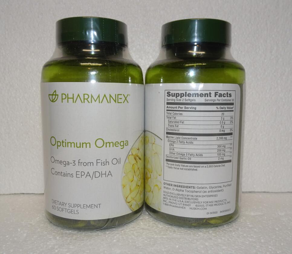 Two pack Nu Skin Nuskin Pharmanex Optimum Omega Omega3 60 Softgels