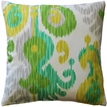 Ikat Journey Outdoor Throw Pillow 20x20, Complete with Pillow Insert - $41.95
