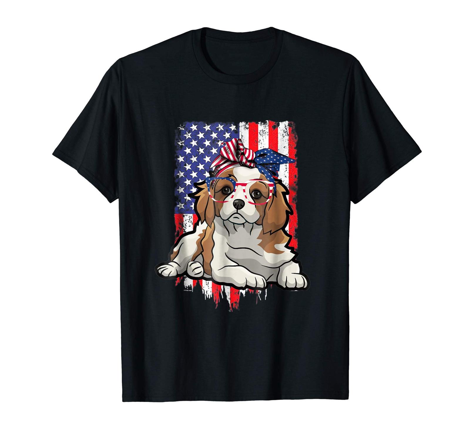 Dog Fashion - Patriotic Cavalier King Charles Spaniel T Shirt Funny ...