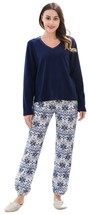 RH Women&#39;s Printed Comfy Two Piece Set Long Sleeve Sleep-Lounge Pajama R... - $28.99