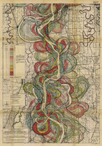 Sheet 9 - 1944 Map Mississippi River Meander Belt Alluvial Valley Harold Fisk - $13.81