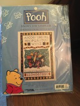 LEISURE ARTS Disney Winnie Pooh Snowy Day Sampler Counted cross stitch 1... - $20.75