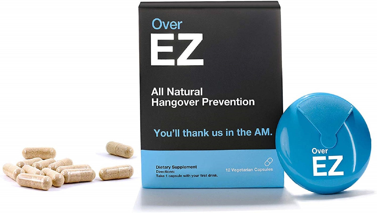 Over EZ, 1 Pill Prevents 1 Hangover, Hangover Helper and Hangover Prevention
