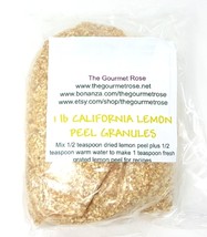 1 Lb Lemon Peel Granules Rind Zest California Grown Pure Citrus Baking Culinary - $18.95