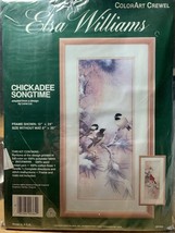 Chickadee Songtime Color Art Crewel Elsa Williams Embroidery Kit #00364 NIP - $27.67