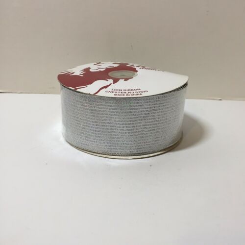Primary image for Silver Wired Ribbon 2.5" x 40 Yards Lion Ribbon