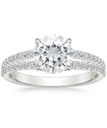0.40 Ct Round Cut Diamond Wedding Engagement Ring 14k White Gold Finish - $93.99