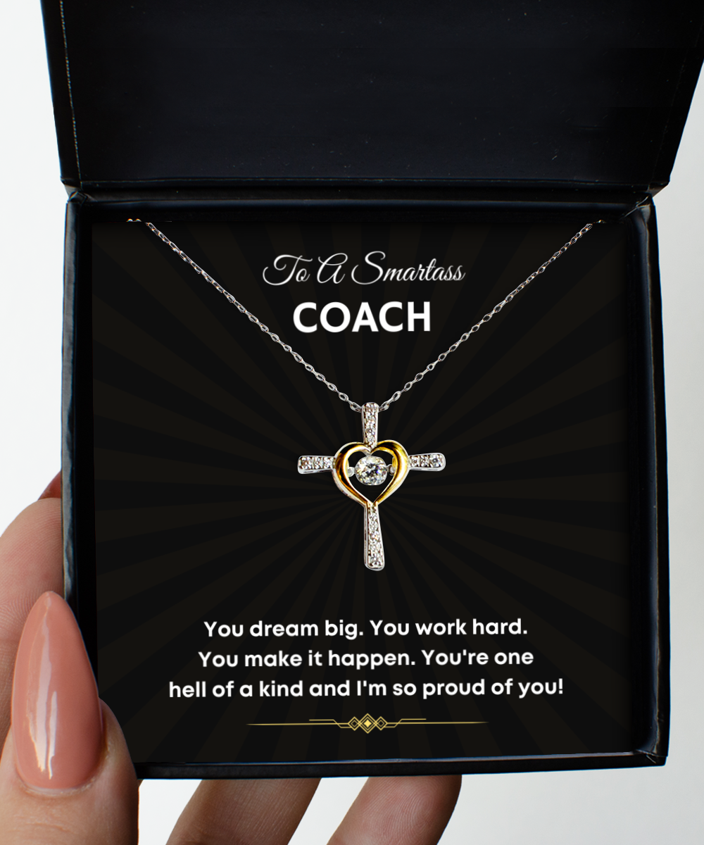 Primary image for Coach New Job Promotion Necklace Birthday Gifts - Cross Pendant Jewelry 