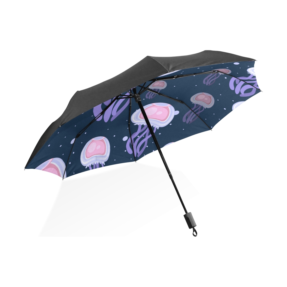 Jellyfish Underwater Little Creature Black Portable Compact Folding