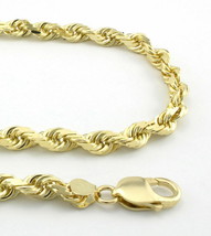 14K Yellow Gold 5mm Rope Link Chain Necklace 24" - $549.45