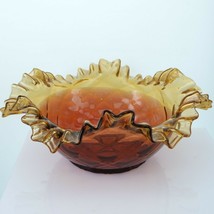 c1890 Amberina Honeycomb Brides Bowl Insert for 4&quot; holder - £96.27 GBP