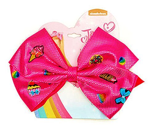 JoJo Siwa Ponytail Holder Bow (Pink Emoji)