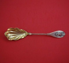 Saxon Stag by Gorham Sterling Silver Berry Spoon Gold Washed 8 3/4" Serving - $638.10