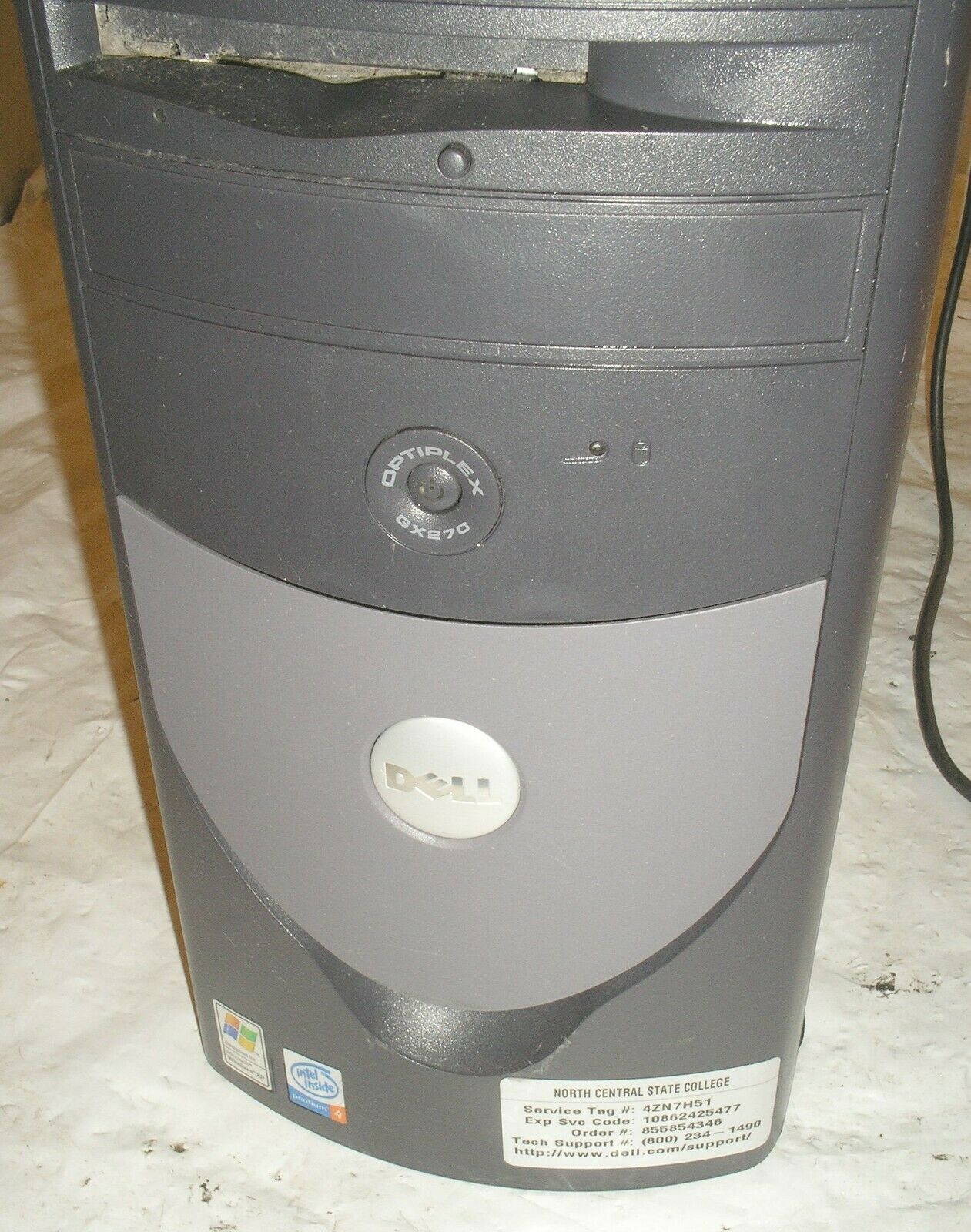 Dell Optiplex GX270 Desktop Computer Model DHM Windows XP Professional