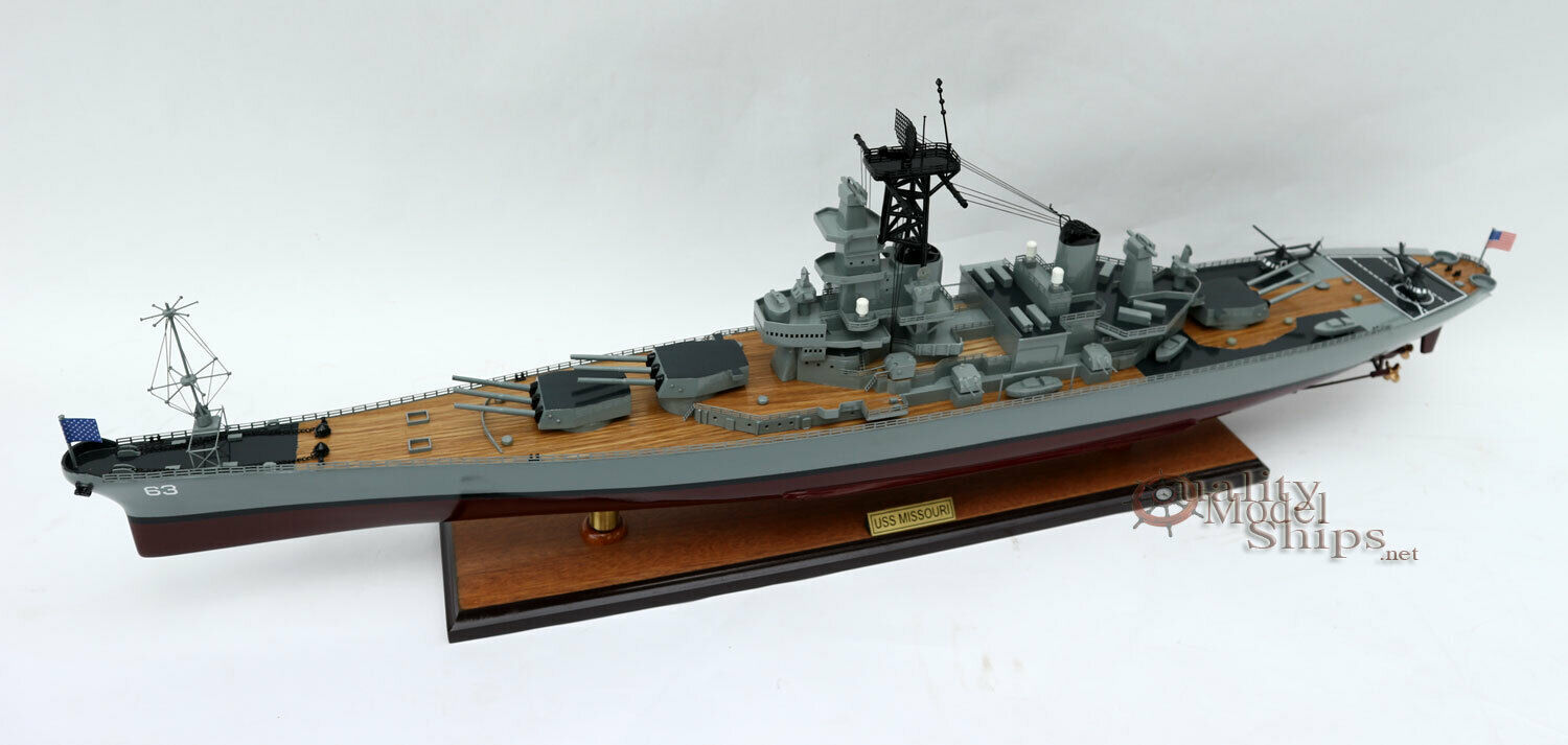 Uss Missouri Bb 63 1990 Handcrafted War Ship Display Model 39 Models