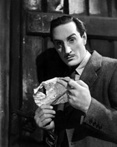 Basil Rathbone in Love from a Stranger inquiring look holding paper in suit16x20 - $69.99