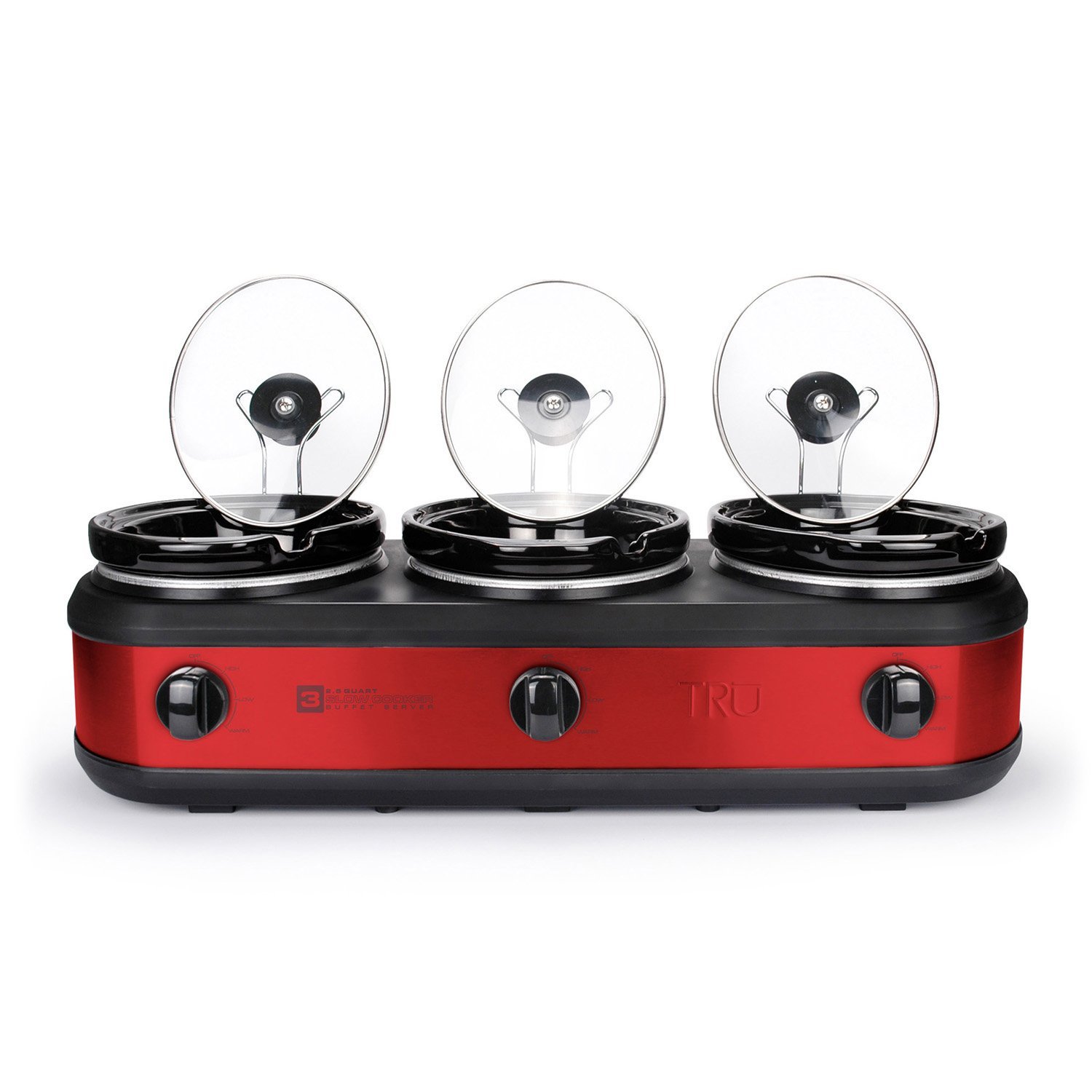 TRU Triple Slow Cooker Buffet Server Set (Assorted Colors) Cookers