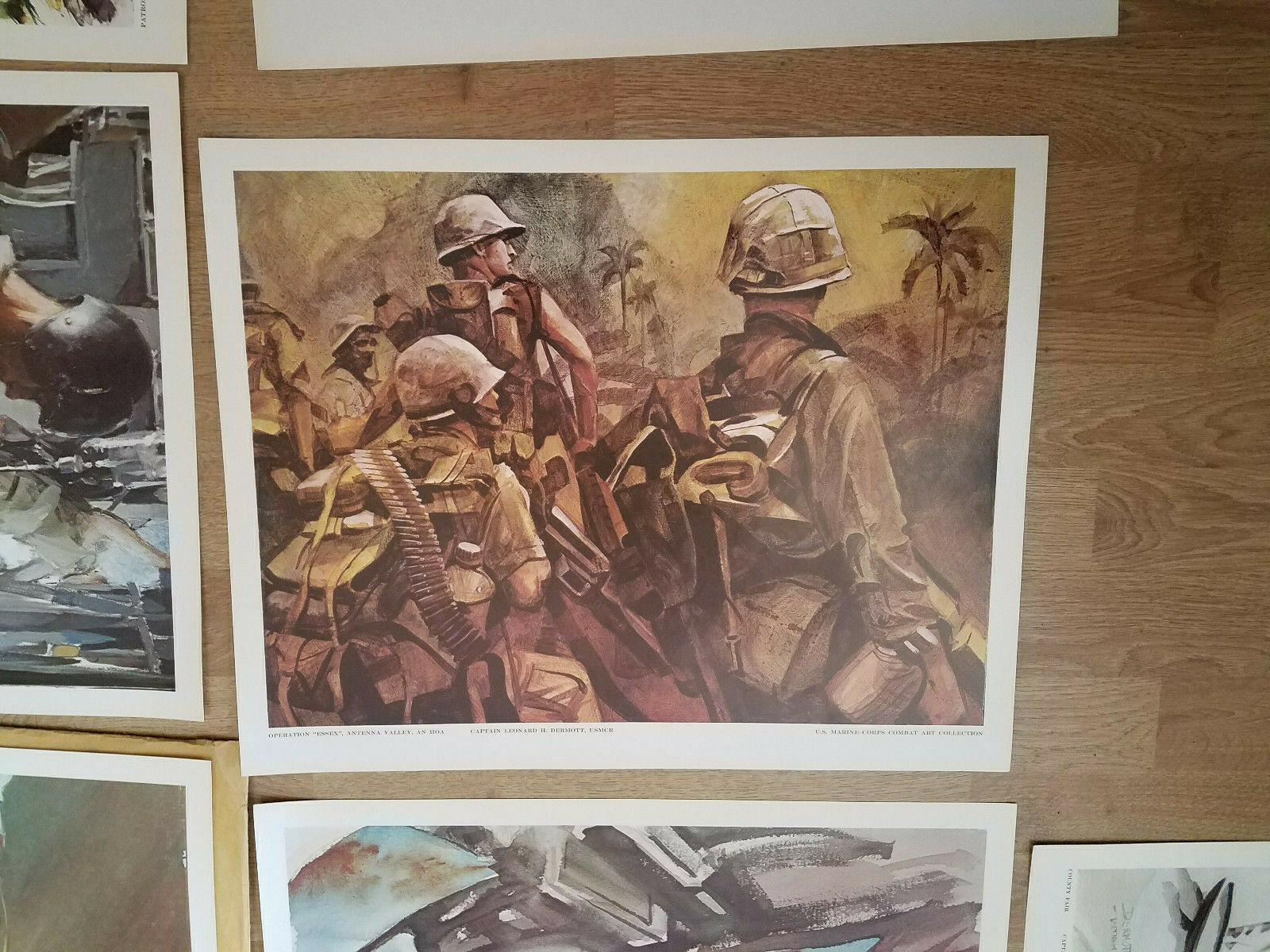 US MARINE CORPS COMBAT Lithographs Posters 20x16" Art Collection (15