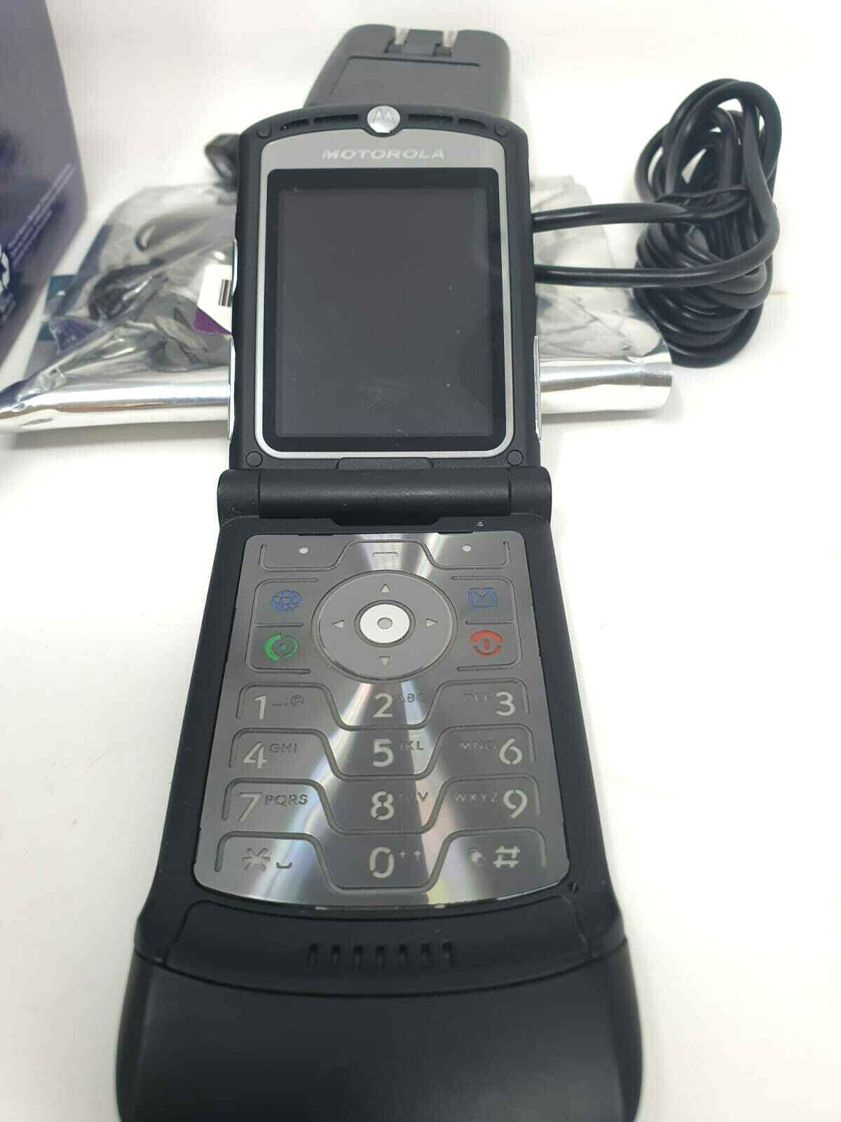 Motorola Razr V3 V3g Flip Phone AT&T Antique Text EASY Slim GSM Vintage