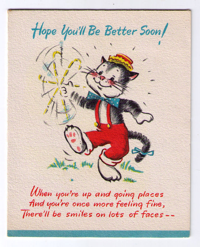 2 Vintage 1947 Hallmark GET WELL Greeting and 18 similar items